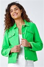 Green Stretch Pocket Detail Jacket, Image 1 of 5