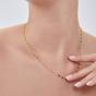 Gold Colourful Rainbow Jewelled Sterling Silver Chain Necklace, Image 2 of 5