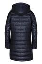 Black Womens Leather Puffer Parka Jacket-Andri, Image 3 of 4
