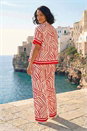 Red Dusk Geometric Buttoned Shirt, Image 3 of 4