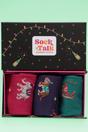 Multi Bamboo Socks Gift Set Box - Party Animals, Image 1 of 2