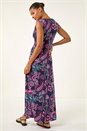PINK Paisley Twist Front Maxi Dress, Image 3 of 5
