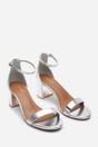 Silver Beacon Ankle Strap Block Heel Sandals, Image 4 of 6