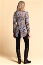 Light Grey Animal Print Bow Back Top, Image 2 of 4