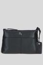 Black 'Dublin' Elegant Real Leather Crossbody Bag, Image 1 of 5