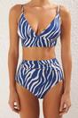 Multi High Waist Shaping Bikini Bottom, Image 2 of 5