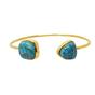 Blue Blue Turquoise Gemstone Adjustable Bangle Bracelet, Image 1 of 1