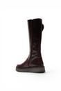 Wine Womens Leather High Long Boots-RHEA042, Image 4 of 5