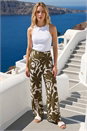 Ivory  Floral Mono Wide Leg Trouser, Image 2 of 4