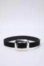 Black Square Buckle Detail Women’s Belt, Image 1 of 3