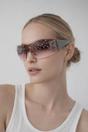 Pink Racer Diamante Sunglasses, Image 1 of 5