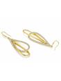 Gold Double Loop Pavé Drop Earrings, Image 2 of 3