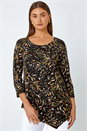 Natural Leaf Asymmetric Layer Stretch Top, Image 1 of 5