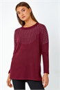 Wine Embellished Stretch Top, Image 1 of 5