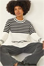 Ivory  Soft Stripe Knit Jumper , Image 4 of 5