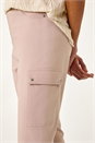 Stone Turn Up Stretch Cargo Trousers, Image 5 of 5
