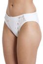 White Camille Lingerie White 3 Pack Sheer Floral Lace Mesh Briefs, Image 2 of 5
