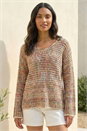 Pink Textured Spacedye Knit Jumper, Image 2 of 4