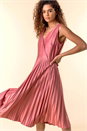 Rose Pleated Midi Wrap Dress, Image 4 of 4
