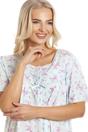 Aqua Short Sleeve Floral Nightdress, Image 6 of 6