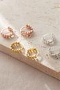 Rose Gold Mia Gioielli Rose Gold Sterling Silver Olive Leaf Huggie Hoops, Image 1 of 2