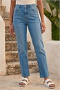 Denim Straight Leg Stretch Jean, Image 1 of 4
