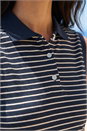 Navy  Stripe Collared Mini Dress, Image 4 of 4