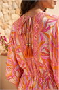 PINK Floral Boho Maxi Dress, Image 4 of 4