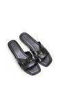 Black 'Charley' Open Toe  Slip On Slider Sandals With Square Toe, Image 5 of 5