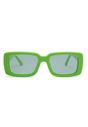 Green AVANT-GARDE PARIS Green Retro-Inspired Bold Rectangle Sunglasses, Image 2 of 7