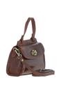 Brown Small Real Leather Grab Bag, Image 4 of 4