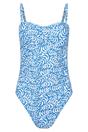 Blue Resort Tummy Control Swimsuit, Image 1 of 3