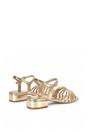 Gold 'Katie' Low Heel Open Toe Sandals With Ankle Strap, Image 4 of 5