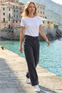 Charcoal Pocket Stretch Flare Jeans, Image 1 of 4