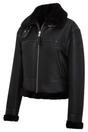 Black Infinity Leather Black Bomber B3 Sheepskin Jacket -Akiak, Image 2 of 6