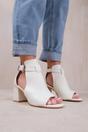 White 'Lisa' Block Heels, Image 1 of 3