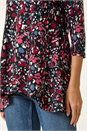 PINK Floral Print Swing Stretch Tunic Top, Image 5 of 5