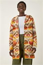 Beige Jacquard Knit Cardigan, Image 3 of 6