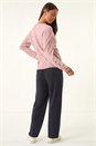 Light Pink Petite Button Cuff Knit Jumper, Image 3 of 5