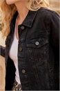 Black Classic Cotton Denim Jacket, Image 4 of 4
