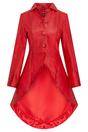 Red Goth Full Length Victorian Leather Coat, Image 1 of 6