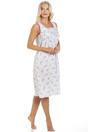 Aqua Camille Lingerie Aqua Floral Lightweight Sleeveless Nightdress, Image 3 of 6
