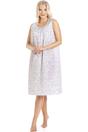 Grey Floral Print Sleeveless Nightdress, Image 1 of 5