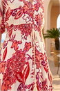 Red Dusk Boho Floral Print V-Neck Maxi Dress, Image 4 of 4