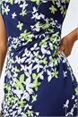 Lime Floral Print Shift Stretch Dress, Image 5 of 5