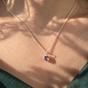 Purple Mini Heart Silver Amethyst February Birthstone Necklace, Image 2 of 4