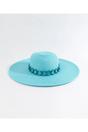 Turqouise Tulum - Wide Brim Sun Hat - Medium Turquoise, Image 2 of 2