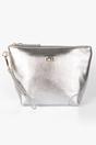Silver Etre Silver Metallic Faux Leather Medium Wash Bag, Image 1 of 2