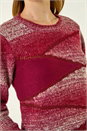 Red Colour Block Knit Jumper, Image 5 of 5