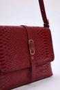 Red Buckle Detail Flap Over Shoulder Bag, Image 2 of 4